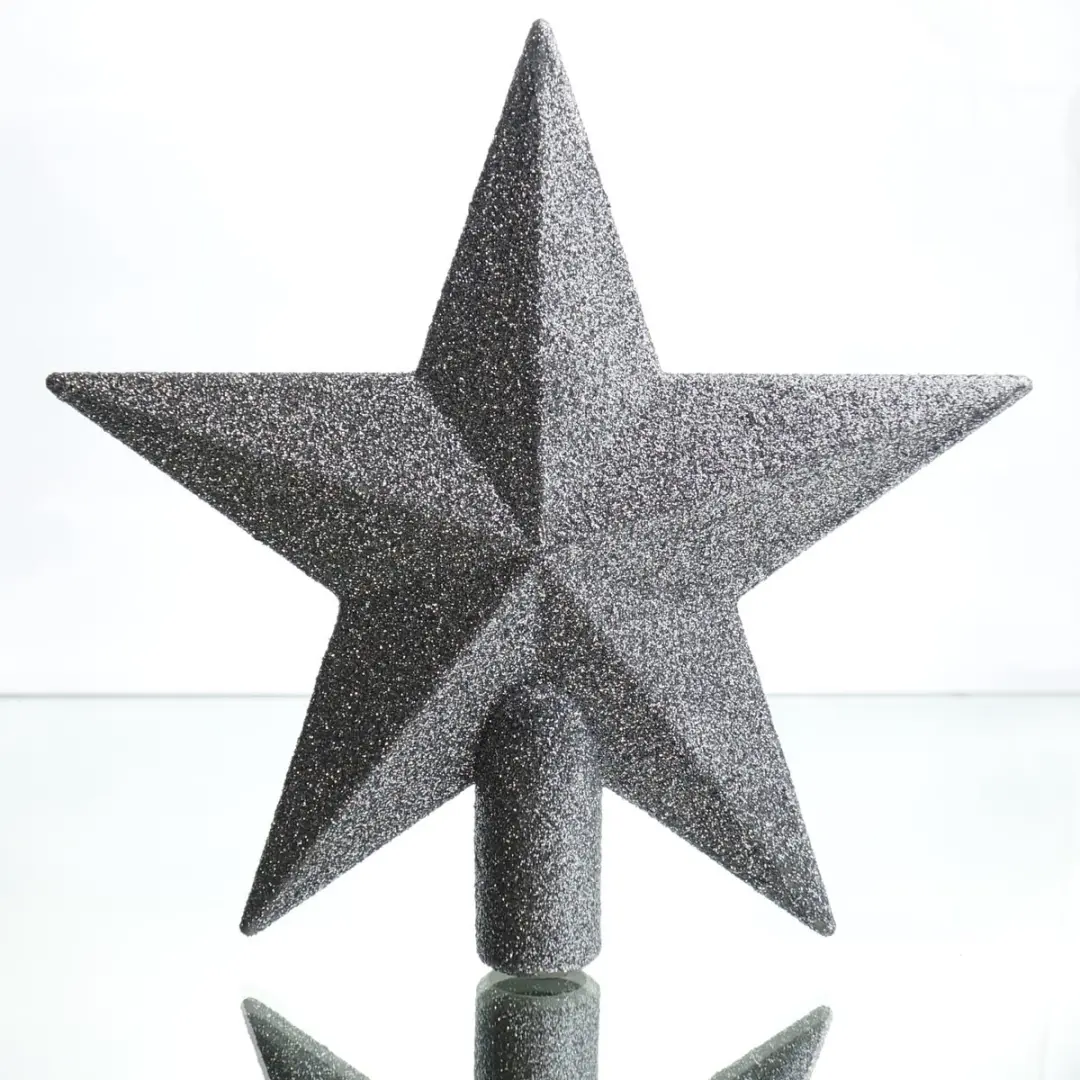 Decoris Kerstboom Piek Ster 19cm - Zilver - afbeelding 6 van 6