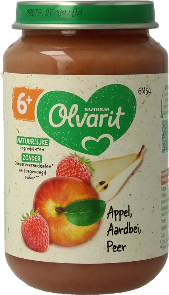 Olvarit Appel Aardbei Peer 6M54 - 200g