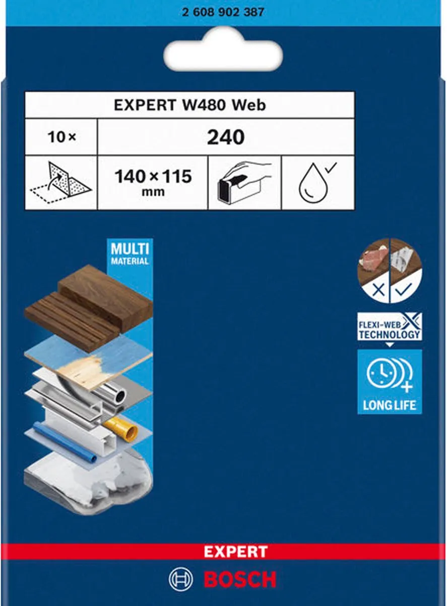 Bosch Professional ExW480 Schuurvel 115x140mm G240