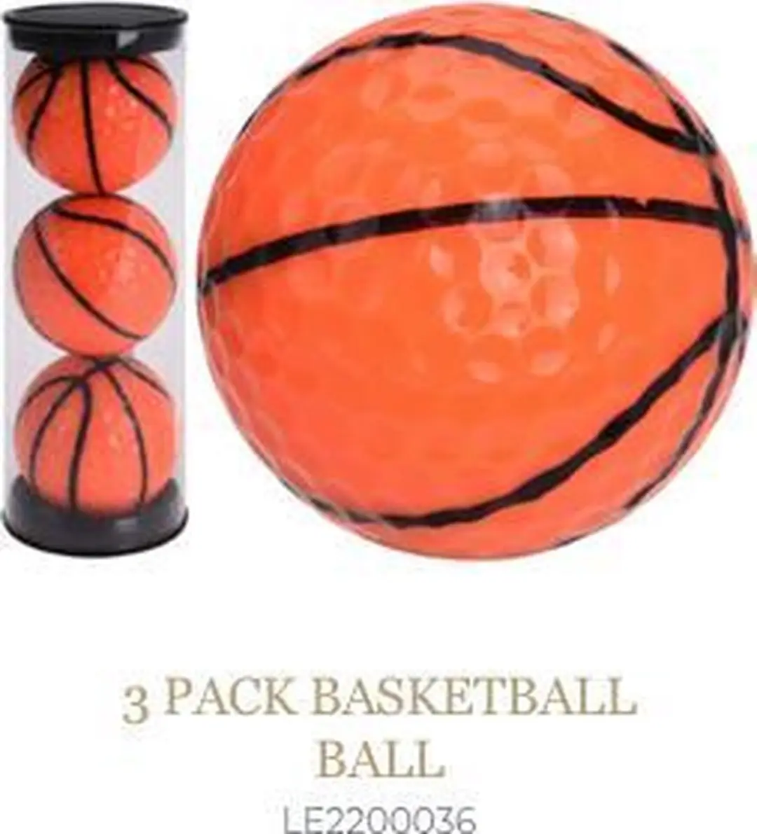 3 legend golfballen, basketbal print