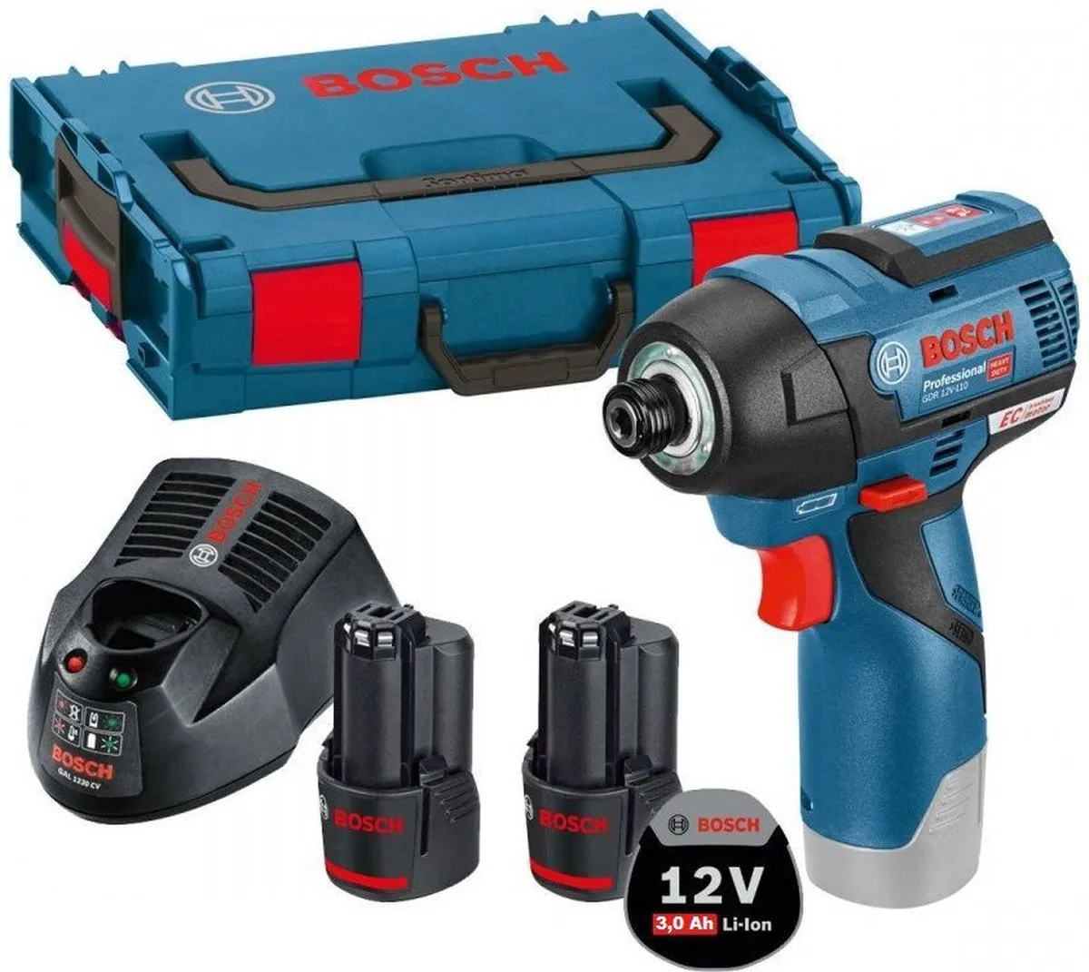 Bosch Professional GDR 12V-110 Accu Slagschroevendraaier 110Nm - 2x 3.0Ah