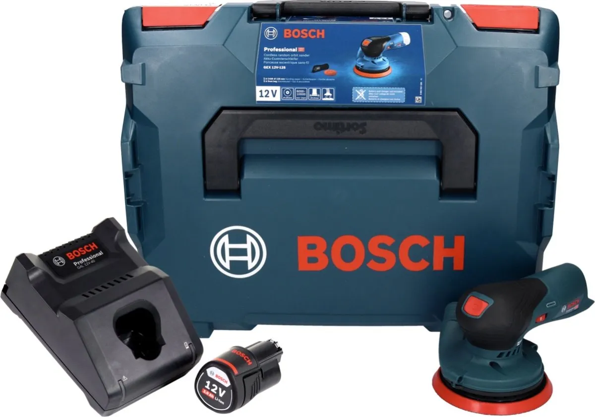 Bosch Professional GEX 12V-125 Excenterschuurmachine 125mm - 1x 3.0Ah accu