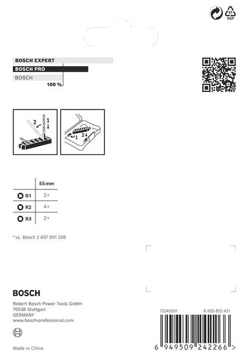 Bosch Professional Robertson Slagbits Set 8-delig - 55mm