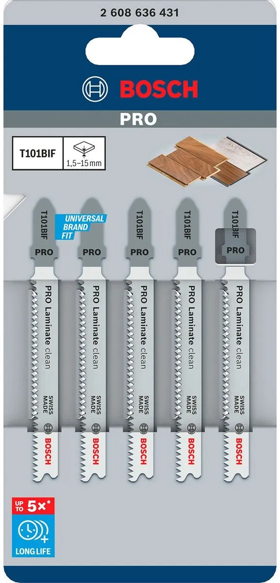 Bosch Professional Decoupeerzaagblad T 101 BIF - 5 Stuks