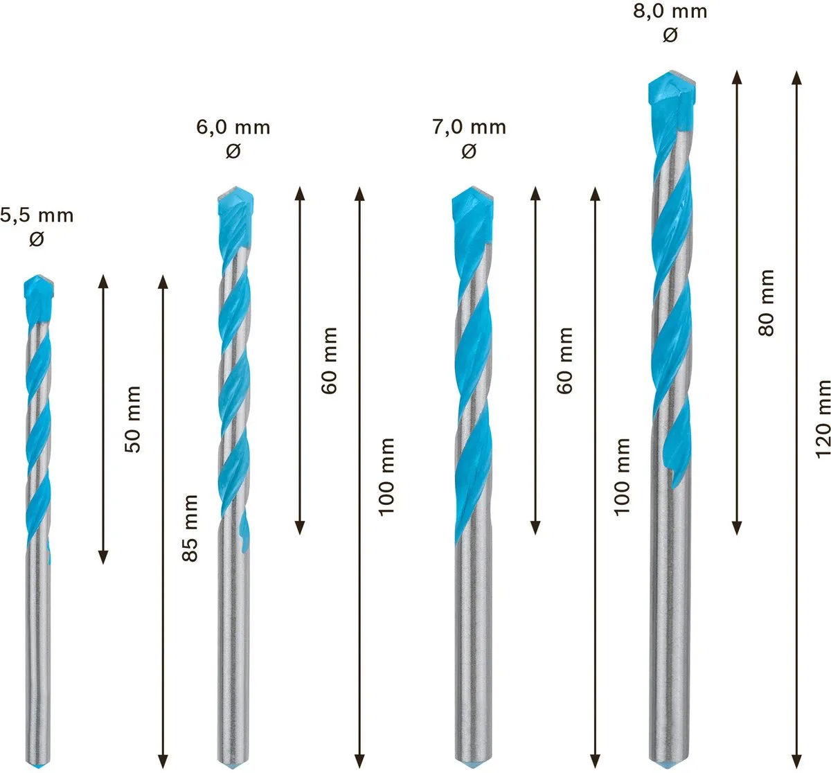 Bosch Professional EXPERT CYL-9 MultiConstruction Boorset 4-delig