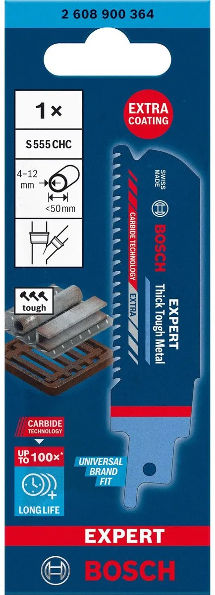 Bosch Professional Expert S 555 CHC Reciprozaagblad Metaal 2608900364