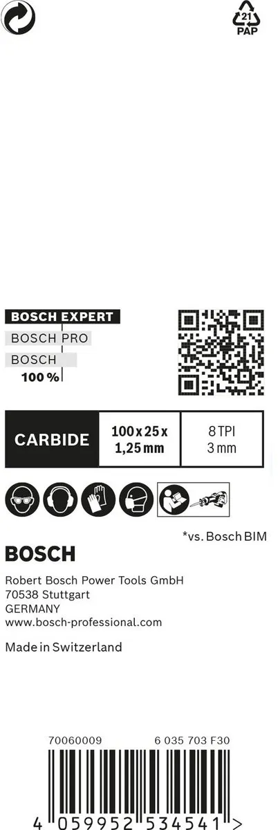 Bosch Professional Expert S 555 CHC Reciprozaagblad Metaal 2608900364