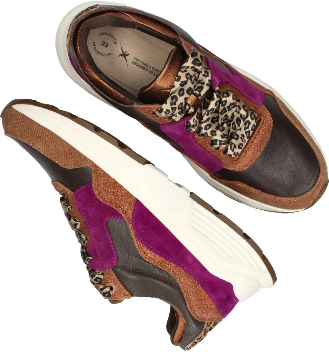 Xsensible Golden Gate Stretchwalker GX Sneakers 33000.3 - Dames - Bruin - afbeelding 6 van 6