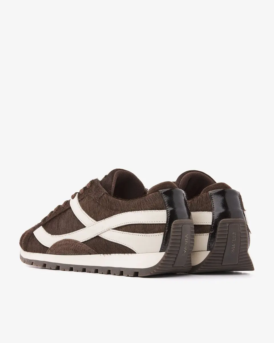 VIA VAI Scott Demi Sneakers Dames - Leer - Bruin - afbeelding 4 van 6