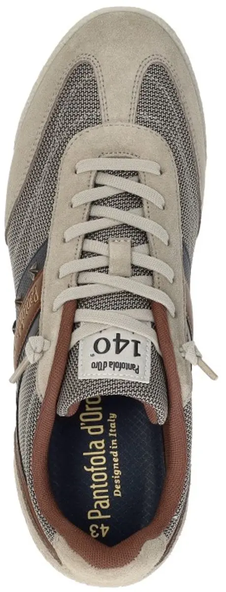 Pantofola d'Oro Vasto Leren Sneakers Heren - Beige - 42 - afbeelding 5 van 6