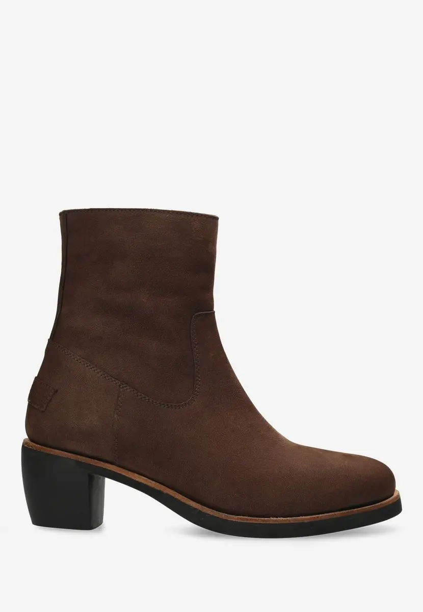 Shabbies Amsterdam - Lucie Anki Boot Leer Sigaro - Maat 38