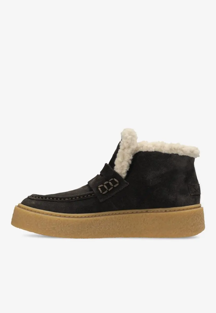 Shabbies Amsterdam Senna Anna Ankle Boot - Donkerbruin 37 - afbeelding 3 van 6