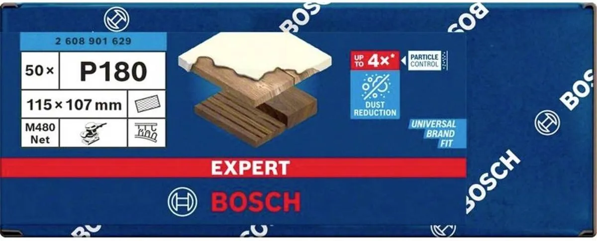 Bosch Professional Schuurnet 180 Korrel - 115x107mm - 50 Stuks