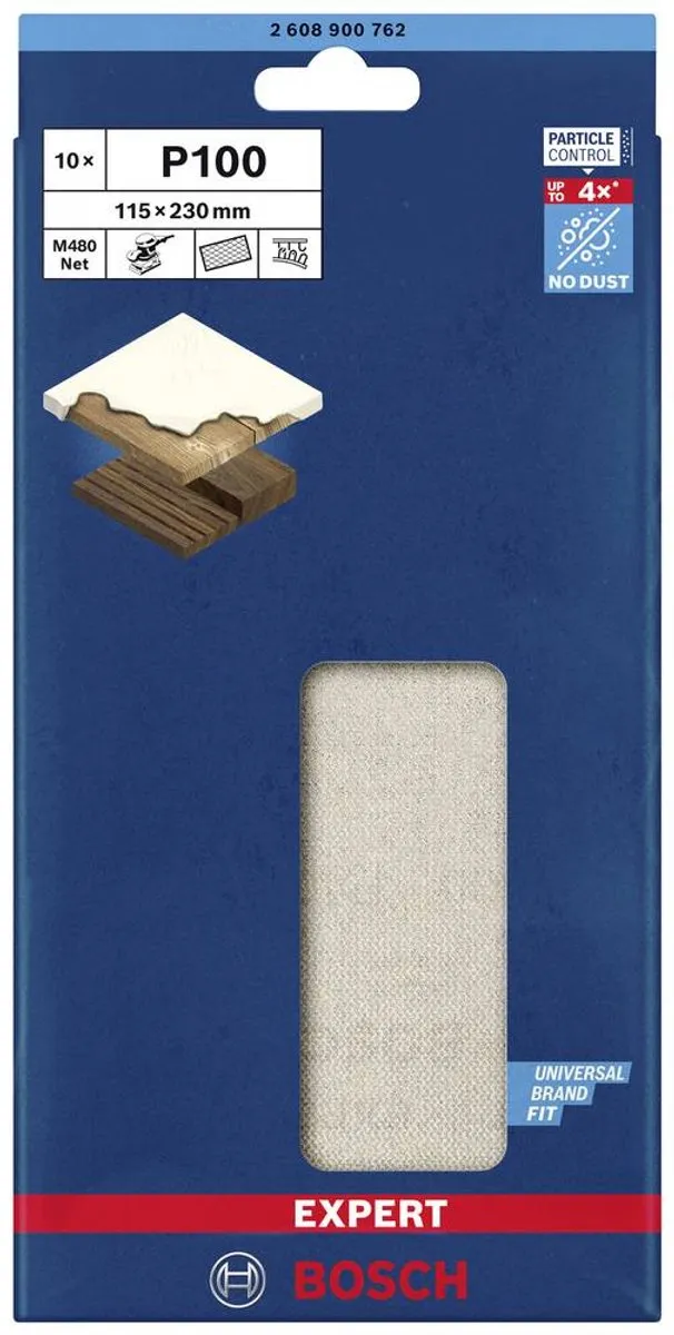 Bosch Professional EXPERT M480 Schuurnet 100 - 10 Stuks