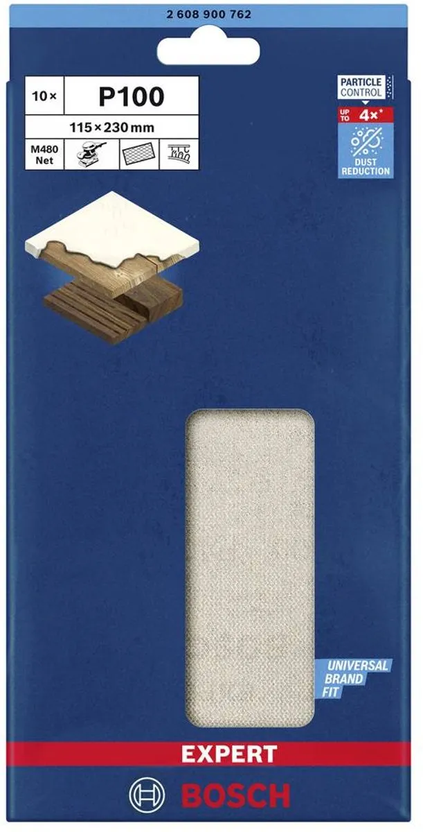 Bosch Professional EXPERT M480 Schuurnet 100 - 10 Stuks