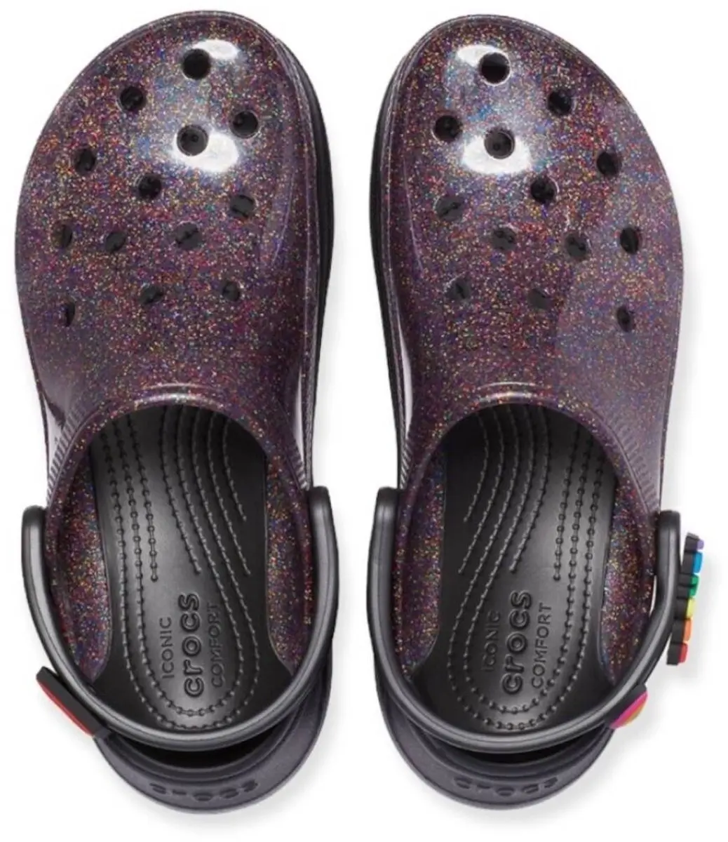 Crocs Translucent Glitter Zwart Maat 42/43 US 11