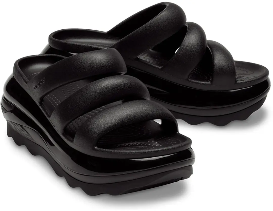 Crocs Mega Crush Triple Strap Slides 209842-001 - Zwart - afbeelding 2 van 6