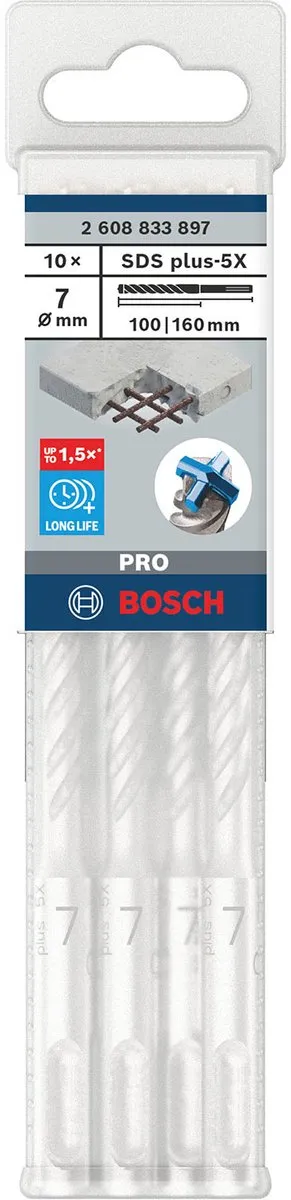 Bosch Professional SDS plus-5X Hamerboor 7x100x160