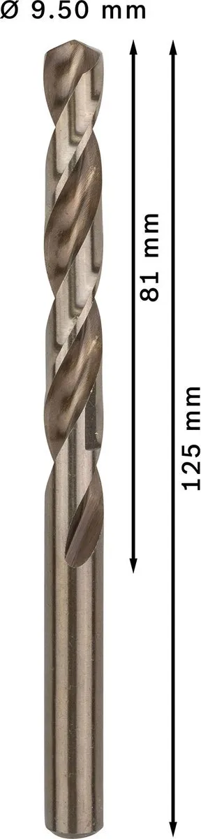 Bosch Professional ST. LINE HSS-CO Boormachineboren 9.5mm - 5 Stuks