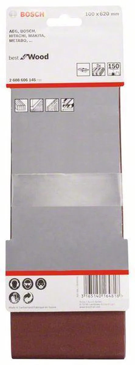 Bosch Professional 3 Banden 100x620mm Best Wood+Paint - 3 Stuks