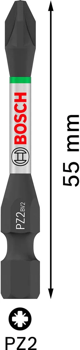 Bosch Professional PZ2 Impact Bit Set - 15 Stuks