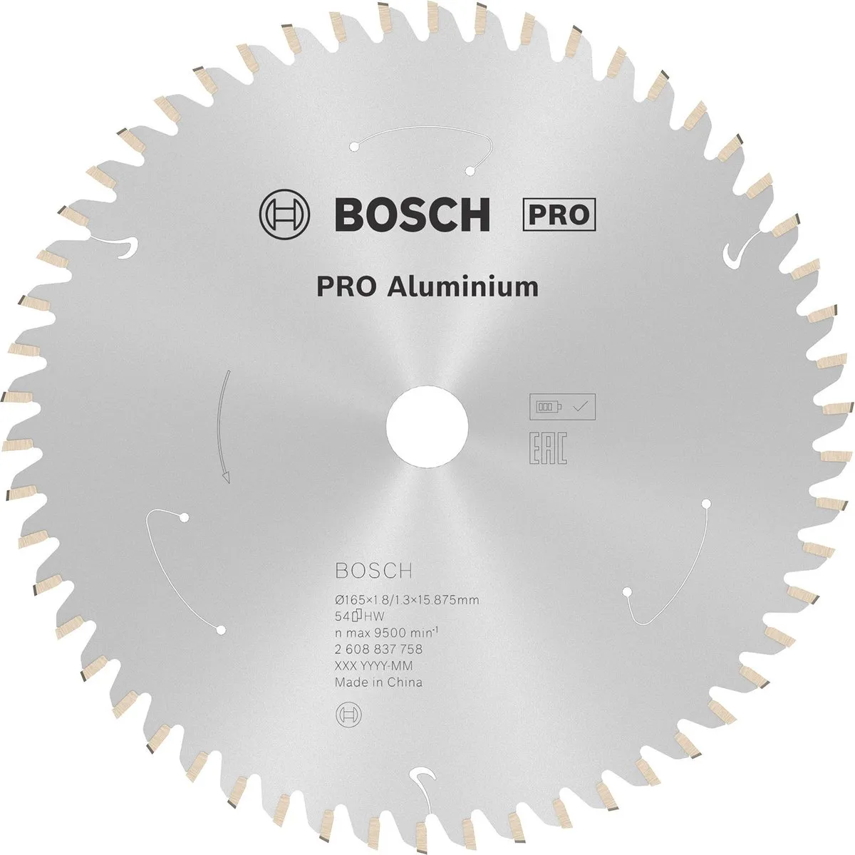 Bosch Professional Aluminium Accuzaagblad 165mm 54 Tanden