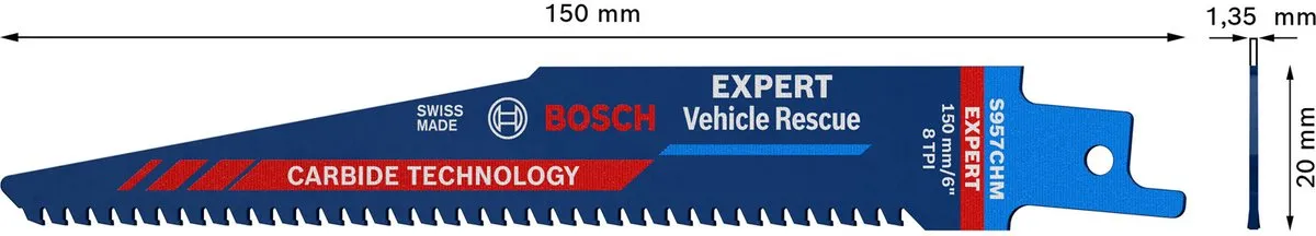 Bosch Professional Expert Vehicle Rescue S 957 CHM Reciprozaagblad 2608900378 - Metaal