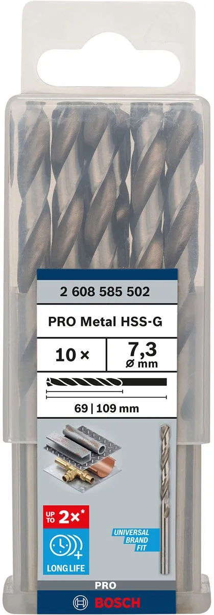 Bosch Professional ST. LINE 7.3mm HSS-G Boor - 10 Stuks - afbeelding 5 van 5