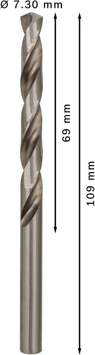 Bosch Professional ST. LINE 7.3mm HSS-G Boor - 10 Stuks - afbeelding 2 van 5