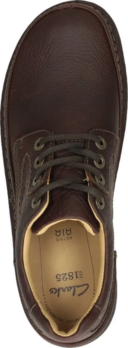 Clarks Nature Three Heren Veterschoenen - Mahogany - Maat 45