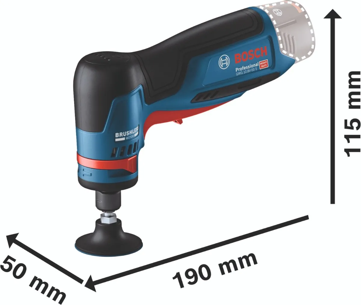 Bosch Professional GWG 12V-50 S Rechte Slijpmachine - Metaal