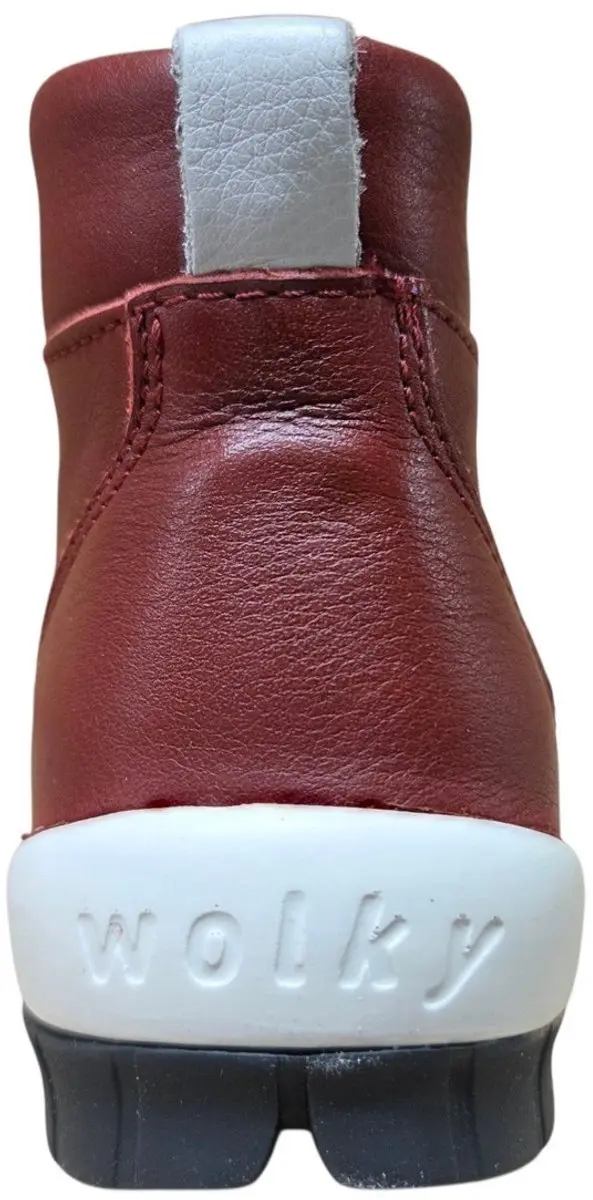 Wolky 0474030 Veterschoenen Dames - Rood Leer - 39