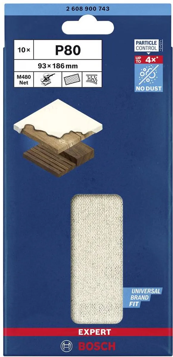 Bosch Professional Expert M480 Schuurnet 10 Stuks