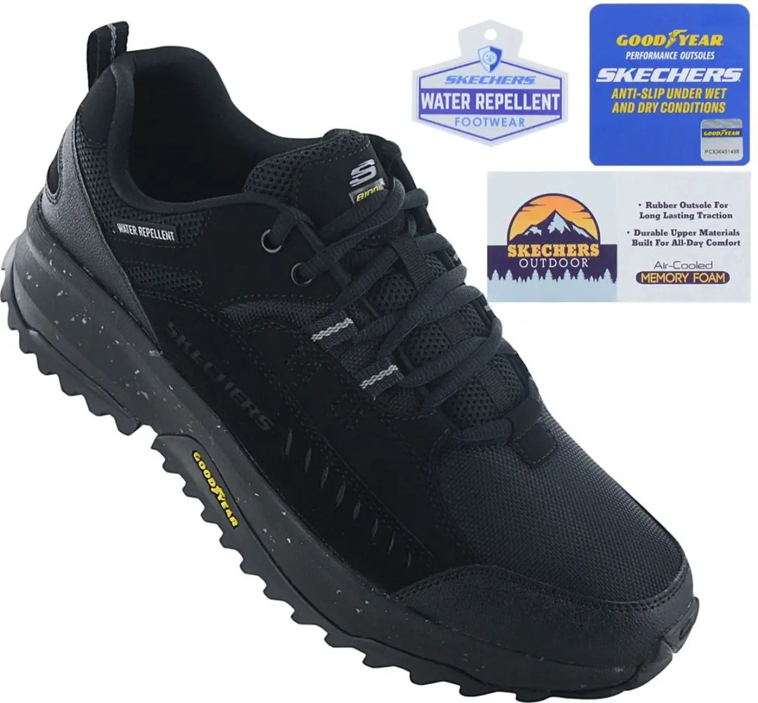 Skechers Bionic Trail Heren Sneakers 237219-BBK - Zwart