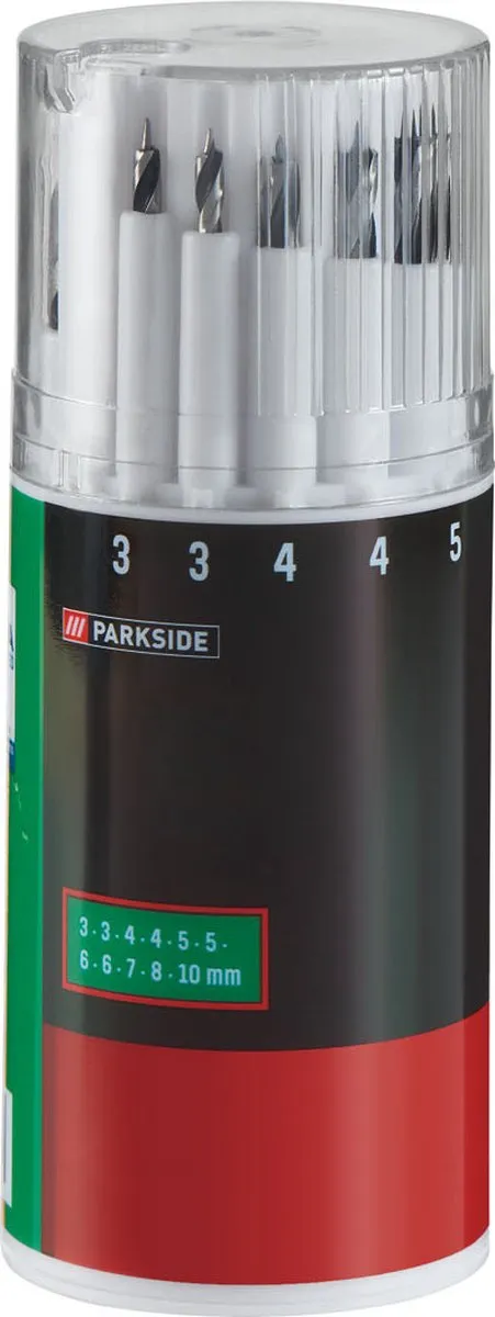 Parkside Houtboorset 11-delig 3-10mm