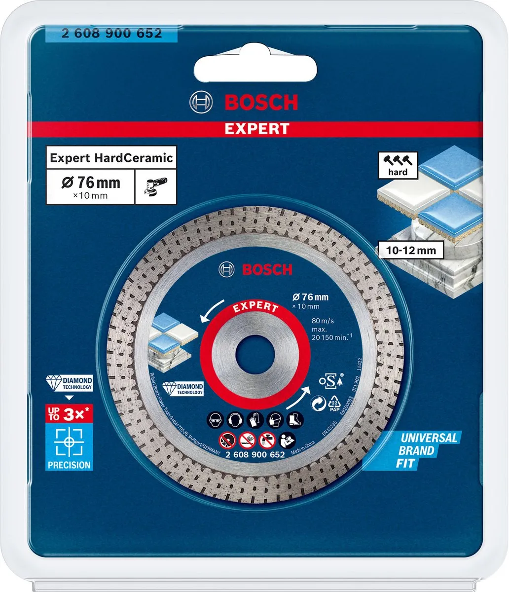 Bosch Professional EXPERT HardCeramic Diamantschijf 76mm - Steen/Beton - afbeelding 6 van 6
