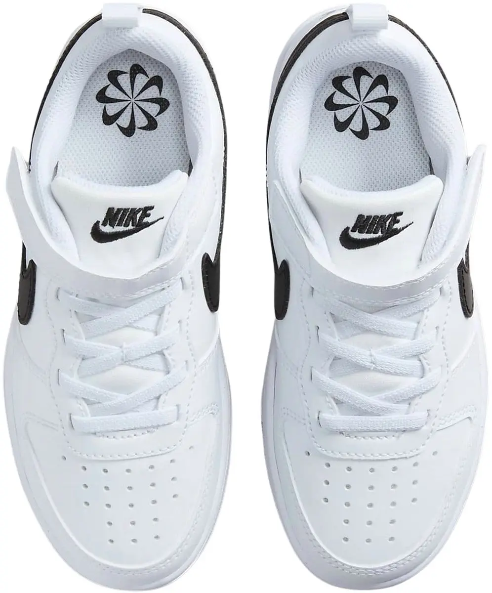 Nike Court Borough Kinder Sneakers DV5457-104 - Wit/Zwart - afbeelding 2 van 6