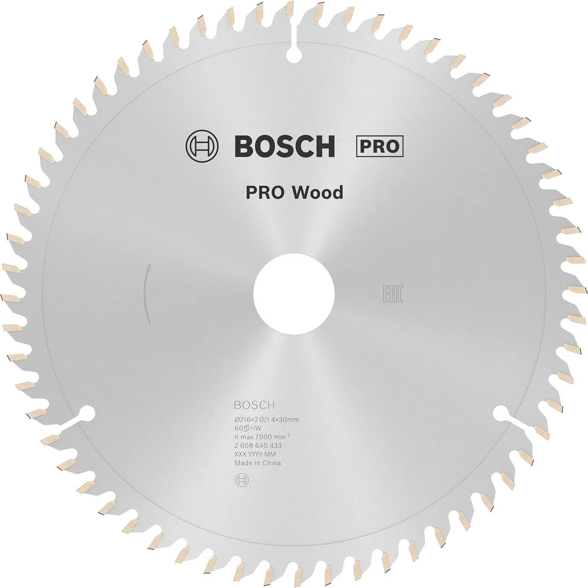Bosch Professional PRO Wood Cirkelzaagblad 216mm Metaal