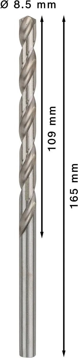 Bosch Professional HSS-G 8.5x109mm Spiraalboren - 5 Stuks - afbeelding 4 van 5