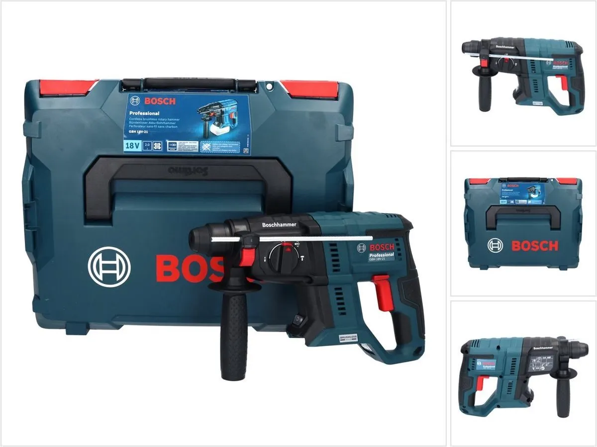 Bosch Professional GBH 18V-21 Accu Combihamer SDS+ - 2J - L-BOXX