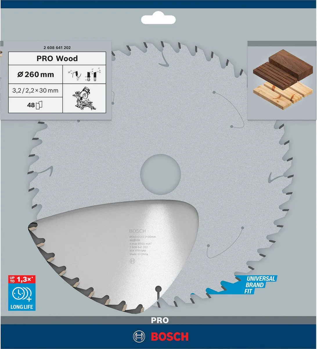 Bosch Professional Cirkelzaagblad Optiline Hout 260mm - 48T