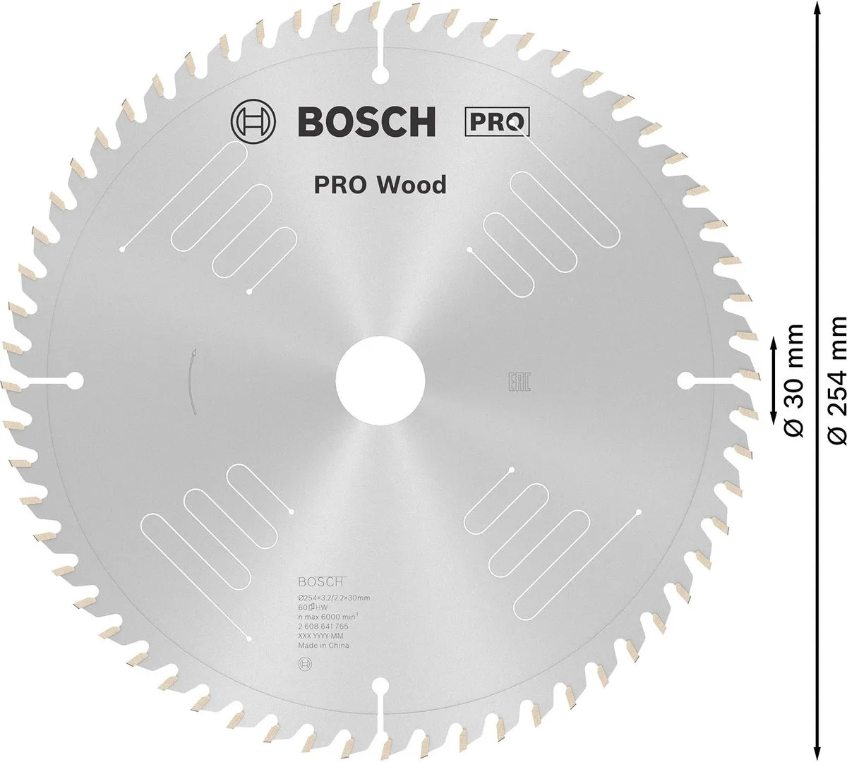 Bosch Professional Optiline Cirkelzaagblad 254mm Metaal/Hout - afbeelding 3 van 6
