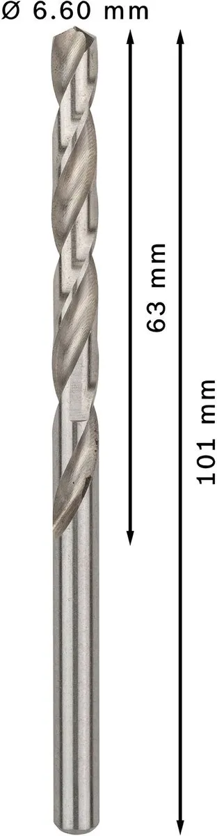 Bosch Professional ST. LINE 6.6mm HSS-G Boorbitten - 10 Stuks