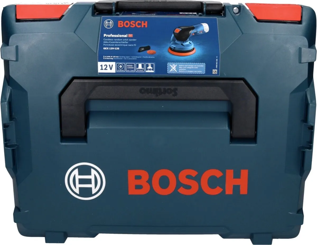 Bosch Professional GEX 12V-125 Excenterschuurmachine 125mm - 6.0Ah - L-Boxx