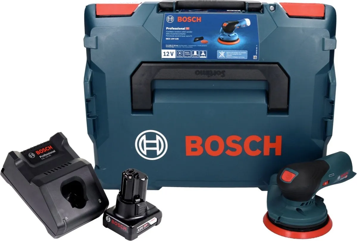 Bosch Professional GEX 12V-125 Excenterschuurmachine 125mm - 6.0Ah - L-Boxx