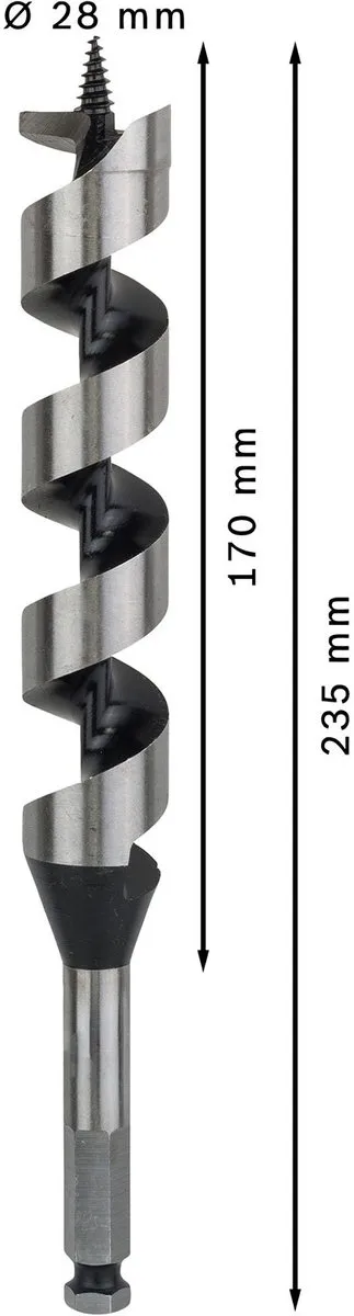 Bosch Professional Slangenboor 28x235mm Metaal - 20mm - MPN 2608597637