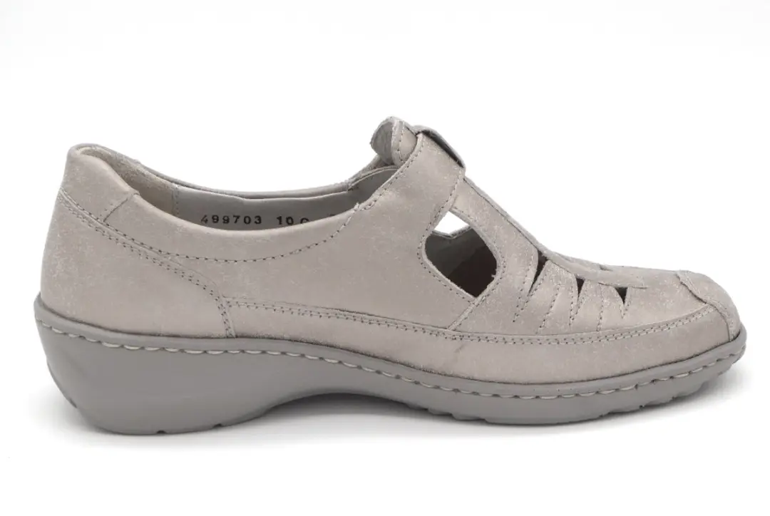Wäldlaufer Dames Bandschoen 607501 Lichtgrijs Metallic - Maat 40 - afbeelding 4 van 4