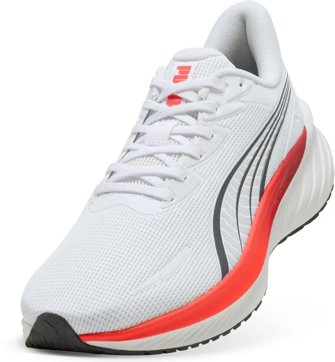 PUMA Pounce Lite 2 Heren Hardloopschoenen - Wit/Rood - afbeelding 6 van 6
