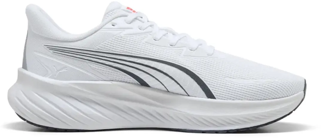 PUMA Pounce Lite 2 Heren Hardloopschoenen - Wit/Rood - afbeelding 3 van 6