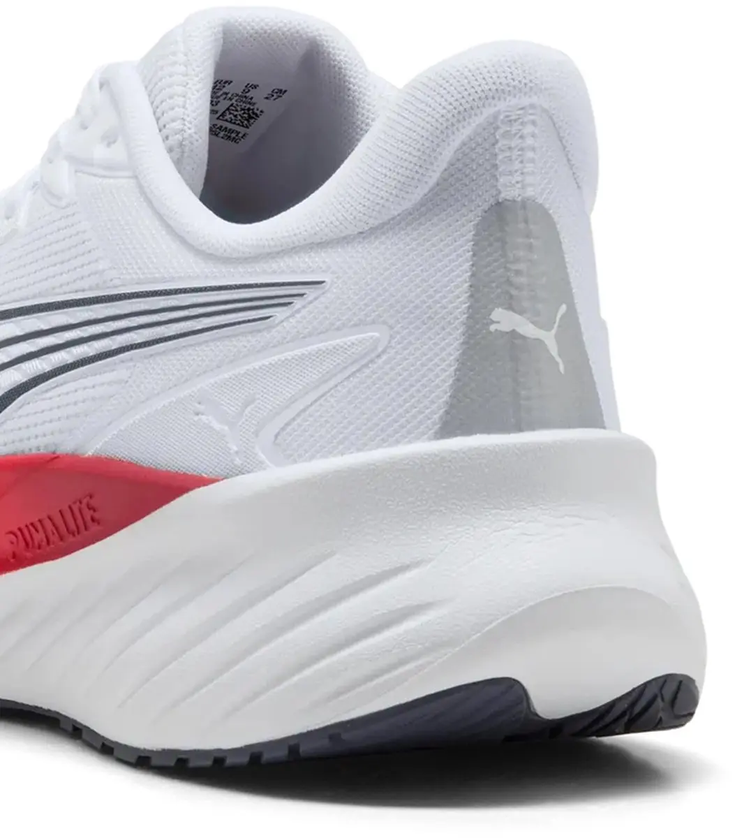 PUMA Pounce Lite 2 Heren Hardloopschoenen - Wit/Rood - afbeelding 2 van 6